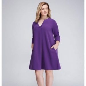 Lane Bryant Women's 3/4 Sleeve Swing Dress
